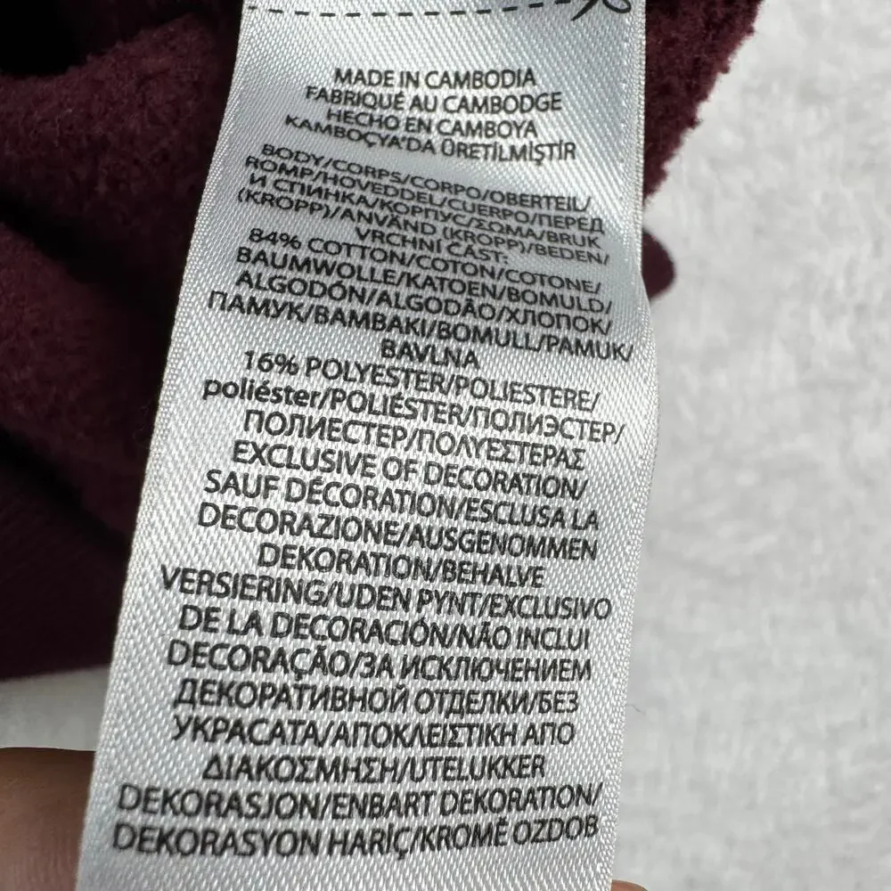 Polo Ralph Lauren Burgundy Crewneck Sweatshirt Fleece Pony Logo Size Medium